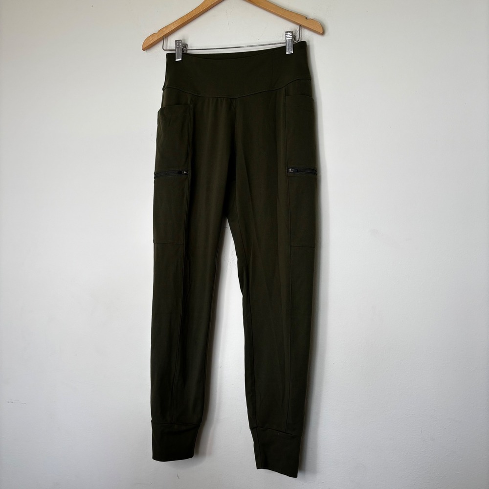 Marmot Olive Green Stretch Jogger Zip Pockets Active Athlesuire Size Small‎